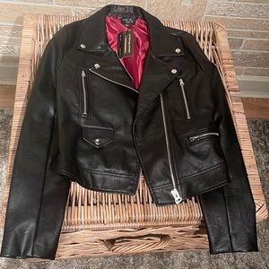 Woman’s Faux Leather Jacket